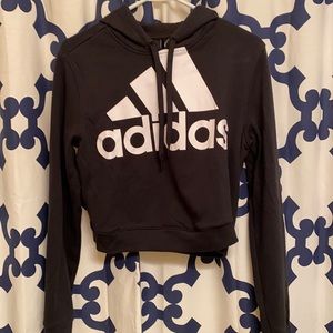Adidas hooded crop sweatshirt